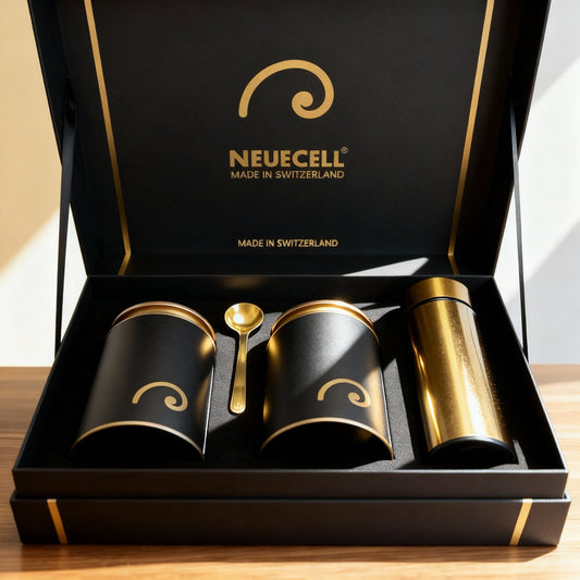 NEUECELL Premium Duo Box – 2 Dosen + Löffel + Mixer